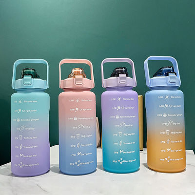2000ml Tritan μπουκάλι ποτού με κάλυμμα επαναχρησιμοποιήσιμο μπουκάλι νερού γυμναστικής για προσαρμοσμένο λογότυπο