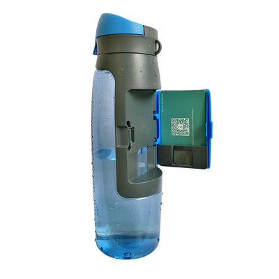 Αποθηκευμένο 750ml χωρητικότητα φορητό σπορ πλαστικό μπουκάλι πόσιμου νερού με αποθήκευση κάρτας