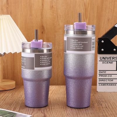 20OZ 30OZ μπουκάλι νερού από ανοξείδωτο χάλυβα Προσαρμοσμένο σχεδιασμό Πολυχρωματικό σπορ άχυρο Θερμό μπουκάλι