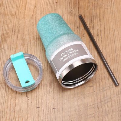 20 oz / 30 oz από ανοξείδωτο χάλυβα Απομονωμένο ποτήρι νερού Ταξίδι Αθλητισμός Φορητά μπουκάλια θερμότητας με καλαμάκια