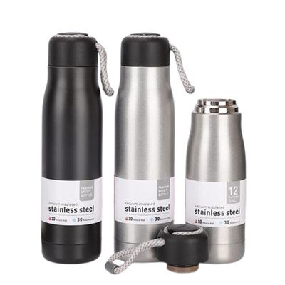 Προσαρμοσμένο λογότυπο 400ml/500ml Θερμικό μπουκάλι από ανοξείδωτο χάλυβα Κούπες ταξιδιού Διπλό τοίχωμα Απομονωμένο