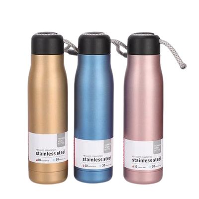 Προσαρμοσμένο λογότυπο 400ml/500ml Θερμικό μπουκάλι από ανοξείδωτο χάλυβα Κούπες ταξιδιού Διπλό τοίχωμα Απομονωμένο