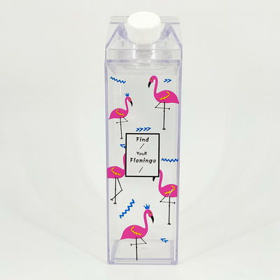 Σύγχρονη 17oz 500ml Τροφική ποιότητα πλαστικό εξωτερικό Διαφανές γάλα τετράγωνο κουτί μπουκάλι νερού