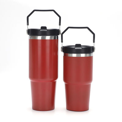 Ατσάλι από ανοξείδωτο χάλυβα 40 Oz Tumbler Vacuum Isolated Travel Thermos Bottle με κάλυμμα και λαβή