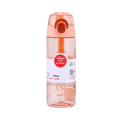 600 ml Tritan Διαφανές μπουκάλι νερού πλαστικό μπουκάλι αθλητικών ποτών με καπάκι χειριστή