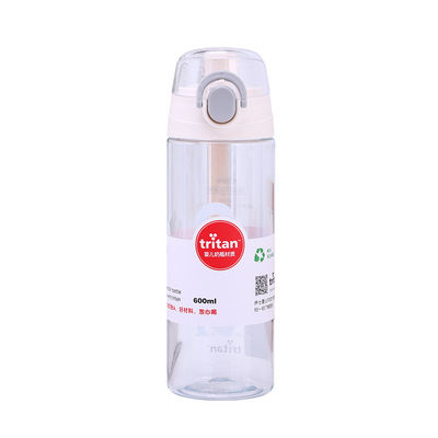 600 ml Tritan Διαφανές μπουκάλι νερού πλαστικό μπουκάλι αθλητικών ποτών με καπάκι χειριστή