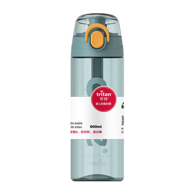 600 ml Tritan Διαφανές μπουκάλι νερού πλαστικό μπουκάλι αθλητικών ποτών με καπάκι χειριστή