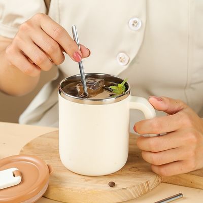 Προσαρμοσμένο σχεδιασμό 500 ml φορητό μπουκάλι νερού από ανοξείδωτο χάλυβα με ευρύ στόμα και λαβή