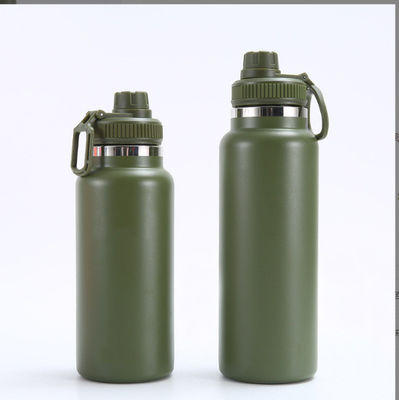 Προσαρμοσμένο λογότυπο 32oz / 1L Μινιμαλιστικό Στυλ Στυλ Ατσάλινο μπουκάλι νερού για φορητό