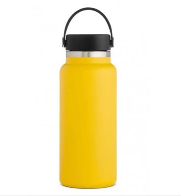 Προσαρμοσμένο λογότυπο 32oz / 1L Μινιμαλιστικό Στυλ Στυλ Ατσάλινο μπουκάλι νερού για φορητό