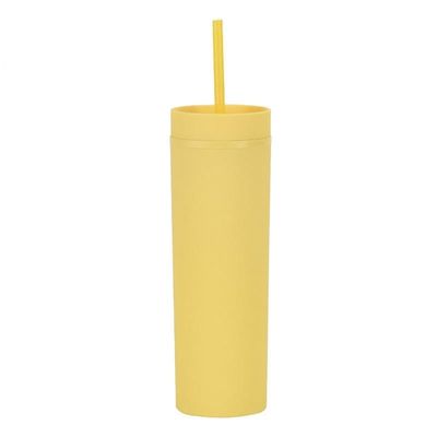 16oz Custom Matte μπουκάλι νερού διπλό τοίχωμα Ακρυλικό Tumbler Καφέ Γάλα Κούπα με άχυρο