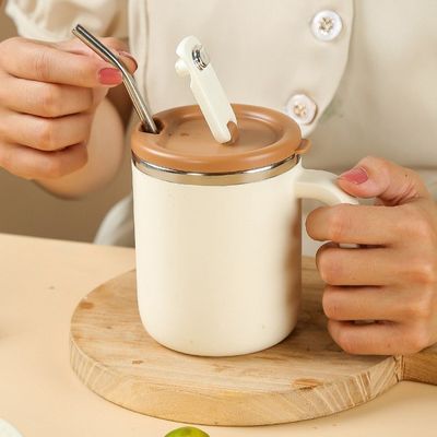 500ml Ατσάλινο Κούπα Καφέ Ευρύ στόμα Αδιαβρωτικό Απομονωμένο Βιώσιμο για Κατασκηνώσεις