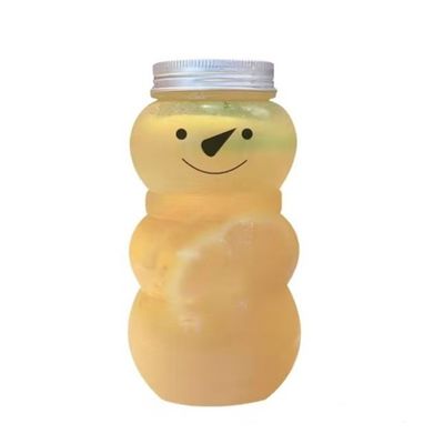 Προσαρμοσμένο 500ml PET πλαστικό χιονάνθρωπο Χριστουγεννιάτικο μπουκάλι για διακόσμηση ποτών Προσαρμοσμένο
