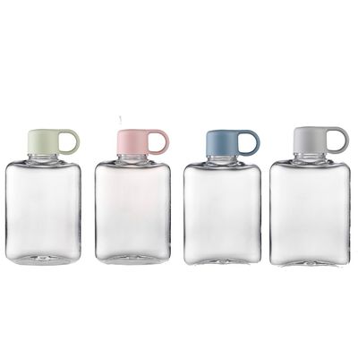ΤΟΥΡ Εξωτερική δραστηριότητα Τρίταν 360/500ml Φορητό Μικρό τετραγωνικό Διαφανές πλαστικό μπουκάλι νερού