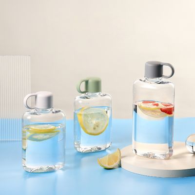 ΤΟΥΡ Εξωτερική δραστηριότητα Τρίταν 360/500ml Φορητό Μικρό τετραγωνικό Διαφανές πλαστικό μπουκάλι νερού