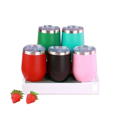 12oz 304 Cup από ανοξείδωτο χάλυβα χρώμα Καθαρό-επικάλυψη διπλό τοίχωμα φορητό φοιτητικό απομονωμένο φλιτζάνι με κάλυμμα