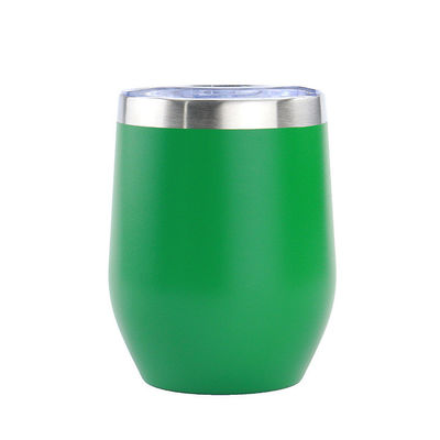 12oz 304 Cup από ανοξείδωτο χάλυβα χρώμα Καθαρό-επικάλυψη διπλό τοίχωμα φορητό φοιτητικό απομονωμένο φλιτζάνι με κάλυμμα