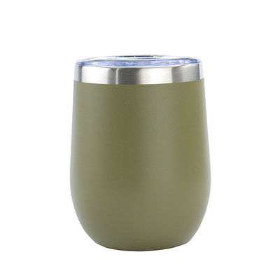 12oz 304 Cup από ανοξείδωτο χάλυβα χρώμα Καθαρό-επικάλυψη διπλό τοίχωμα φορητό φοιτητικό απομονωμένο φλιτζάνι με κάλυμμα
