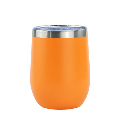 12oz 304 Cup από ανοξείδωτο χάλυβα χρώμα Καθαρό-επικάλυψη διπλό τοίχωμα φορητό φοιτητικό απομονωμένο φλιτζάνι με κάλυμμα
