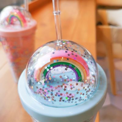 Δυναμικό θερμομόνωσης 550 ml Διαφανές χωρίς BPA Γλυκτερό παγωτό ταξιδιωτικό μπουκάλι