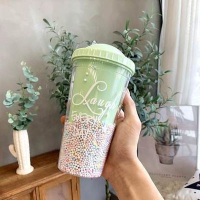 Δυναμικό θερμομόνωσης 550 ml Διαφανές χωρίς BPA Γλυκτερό παγωτό ταξιδιωτικό μπουκάλι