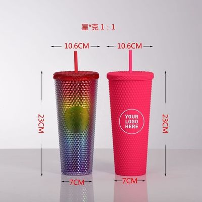 Στυλ Country Design 24oz Διαμαντένιο Τάμπλερ διπλό τοίχωμα Φιαλίδιο Ακτινοβόλο Νερό