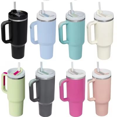 Προσαρμοσμένο χρώμα 40oz χωρητικότητα από ανοξείδωτο χάλυβα ταξίδι tumbler με λαβή για On-the-go