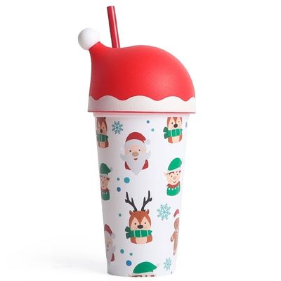 20 OZ Χριστουγεννιάτικες Κούπες Καφέ 600ml Luxury Custom Logo Novelty Straw Cup για τα Χριστούγεννα