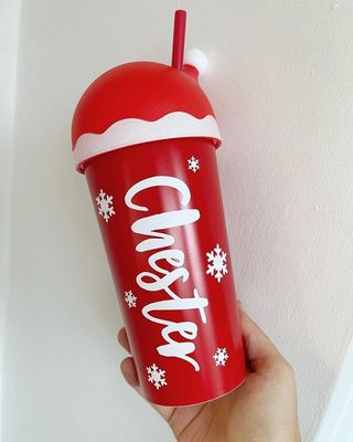 20 OZ Χριστουγεννιάτικες Κούπες Καφέ 600ml Luxury Custom Logo Novelty Straw Cup για τα Χριστούγεννα