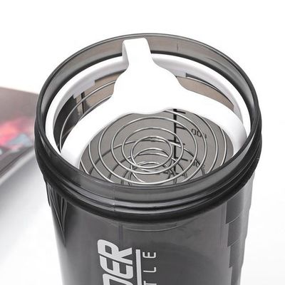 500 ml Τρεις στρώσεις πλαστικό γυμναστήριο γυμναστική πρωτεΐνη shaker μπουκάλι νερού για εξωτερικά σπορ