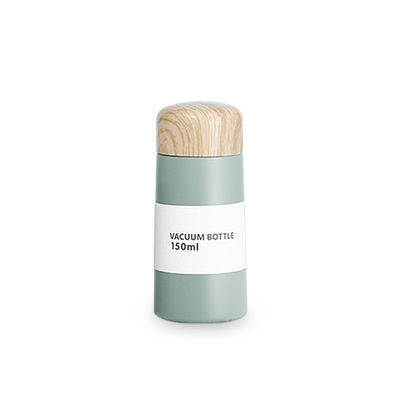 304 ανοξείδωτου χάλυβα Tumbler Vacuum Flask Mini μπουκάλι νερού Cup με εξατομικευμένο χρώμα ξύλινο δημητριακό κάλυμμα