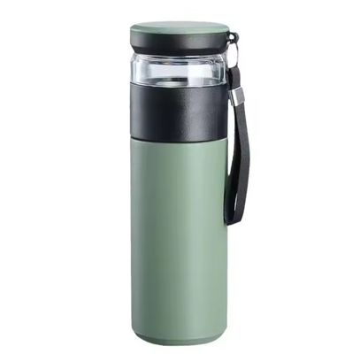 500 ml Διαχωριστικό φίλτρο από ανοξείδωτο χάλυβα Φιαλίδιο κενού από γυαλί Απομονωμένο φορητό τσαγιέρα