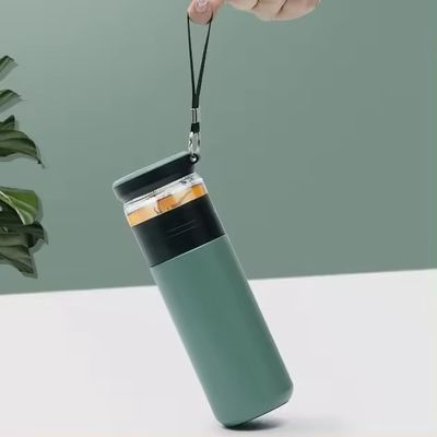 500 ml Διαχωριστικό φίλτρο από ανοξείδωτο χάλυβα Φιαλίδιο κενού από γυαλί Απομονωμένο φορητό τσαγιέρα