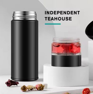 500 ml Διαχωριστικό φίλτρο από ανοξείδωτο χάλυβα Φιαλίδιο κενού από γυαλί Απομονωμένο φορητό τσαγιέρα