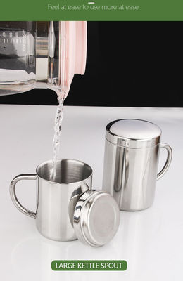 Προσαρμόσιμο μπουκάλι νερού από ανοξείδωτο χάλυβα 304 με λαβή και καπάκι 210ml / 300ml / 400ml άμεσο