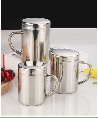 Προσαρμόσιμο μπουκάλι νερού από ανοξείδωτο χάλυβα 304 με λαβή και καπάκι 210ml / 300ml / 400ml άμεσο