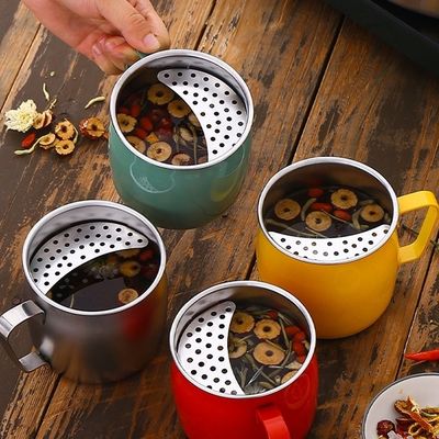 Ατσάλινο Φιλτράρισμα Φρούτων Κούπα Τσαγιού Φορητή Κούπα με Πολλαπλά Χρώματα