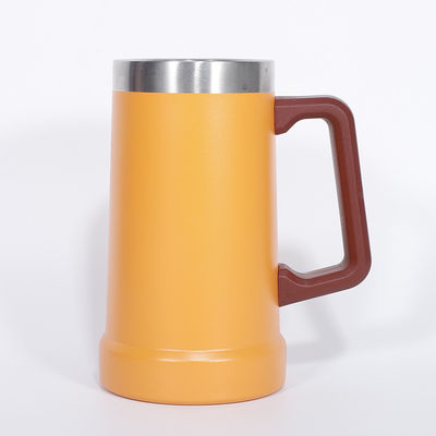 Μινιμαλιστικό 24OZ Vakuum Διπλό τοίχωμα από ανοξείδωτο χάλυβα Απομόνωση Καφέ Κύπελλο μπύρας με λαβή