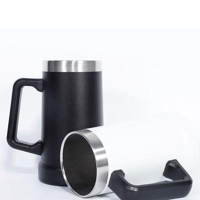 24ΟZ Vakuum Double Wall 304 Stainless Steel Καφέ Κούπα Μπύρα με λαβή Ιδανικό για καθημερινή χρήση