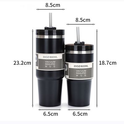 20oz/30oz χωρητικότητα κενό μονωμένο ατσάλινο μπουκάλι νερού με άχυρο περιλαμβάνεται