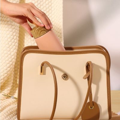 Δείγμα 280ML Κύπελλο από ανοξείδωτο χάλυβα ξύλου με κόκκινο σπόρο για Custom Logo Παιδιά Πυροβόλο