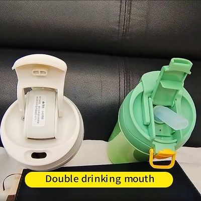 15oz aspirator μπουκάλι νερού γραφείου διπλό τοίχωμα απομονωμένο ταξιδιωτικό καφέ κούπα με κάλυμμα σιλικόνης