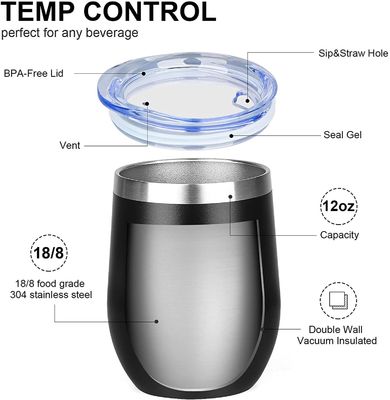 350 ml ατσάλινο κρασιού Tumbler Η απόλυτη επιλογή για κάμπινγκ και εξωτερικά ταξίδια