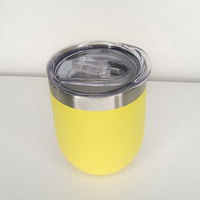Δύο τοίχοι ατσάλινο κύπελλο σχήμα αυγού tumbler με κάλυμμα για 240ml / 350ml χωρητικότητα