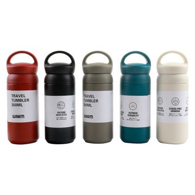 500 ml μπλε μπουκάλια νερού από ανοξείδωτο χάλυβα με λαβή για ζεστά ή κρύα ποτά