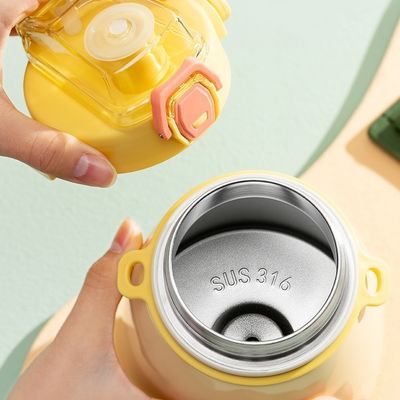 12-24 ώρες Δυναμικό θερμομόνωσης μπουκάλι νερού με άχυρο και καπάκι