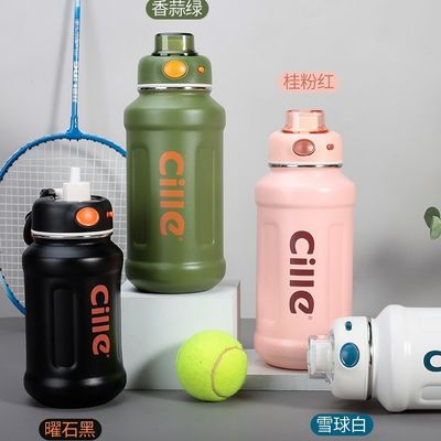 620 ml/950 ml χωρητικότητα Matte Man Bike Απομονωμένο μπουκάλι νερού με καμπυλωτό καπάκι από ανοξείδωτο χάλυβα