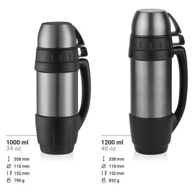 1200ml Φιαλίδια από ανοξείδωτο χάλυβα με κενό Η τέλεια επιλογή για σύγχρονες περιπέτειες στο εξωτερικό