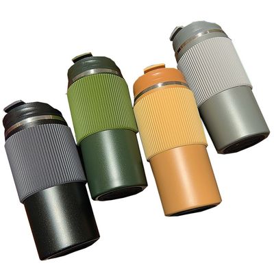 450ML χωρητικότητα διπλά στρώμα από ανοξείδωτο χάλυβα ταξιδιωτικό φλιτζάνι καφέ καφέ για επαναχρησιμοποίηση