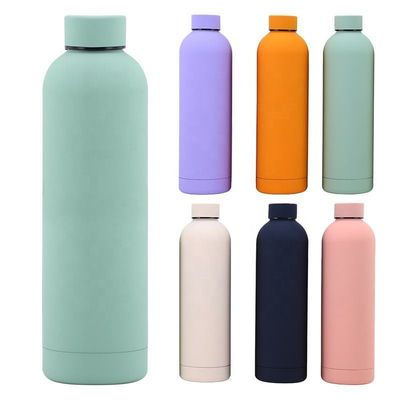 304 από ανοξείδωτο χάλυβα 500 ml αθλητικό ποτήρι καουτσούκ μπογιά νερού μπουκάλι με κάλυμμα PP τροφικής ποιότητας